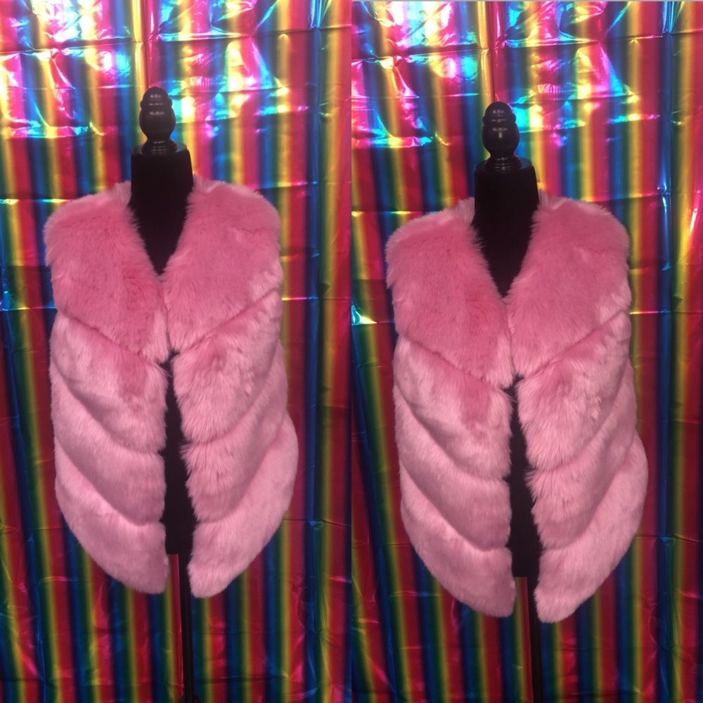 Pink Fur Vest